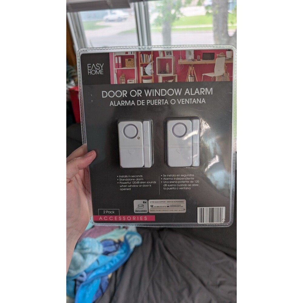 Easy Home Battery Operated Door and Window Burglar Alarm Set of 2 NEW